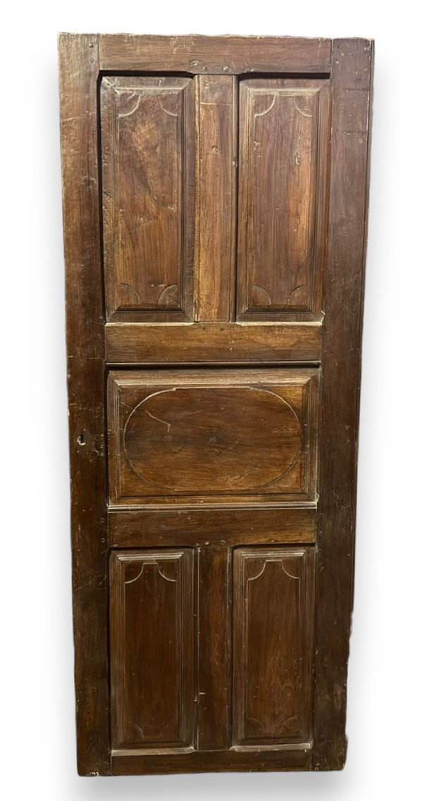PTI766 - Porta antica ad un battente, bifacciale, epoca '700, misure cm L 73 x H 189